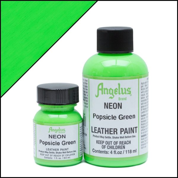 Кислотно-зеленая неоновая краска Angelus Neon для кожи 1 oz (29 мл) — Popsicle Green 126