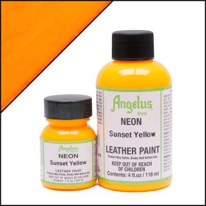 Кислотная желто-оранжевая неоновая краска Angelus Neon для кожи 1 oz (29 мл) — Sunset Yellow 128