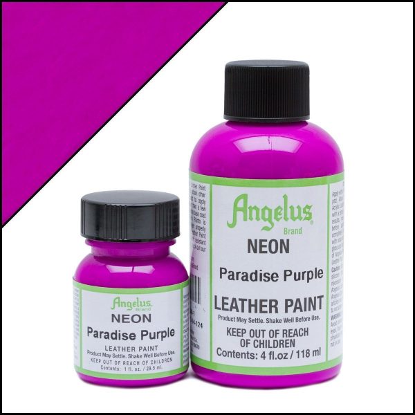 Кислотно-фиолетовая неоновая краска Angelus Neon для кожи 4 oz (118 мл) — Paradies Purple 124