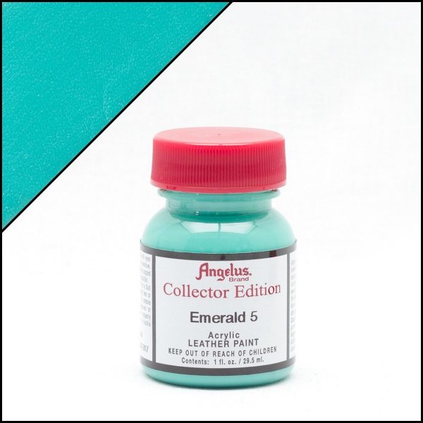 Зелено-голубая акриловая краска Angelus Collector Edition для кожи 1 oz (29 мл) — Emerald 317