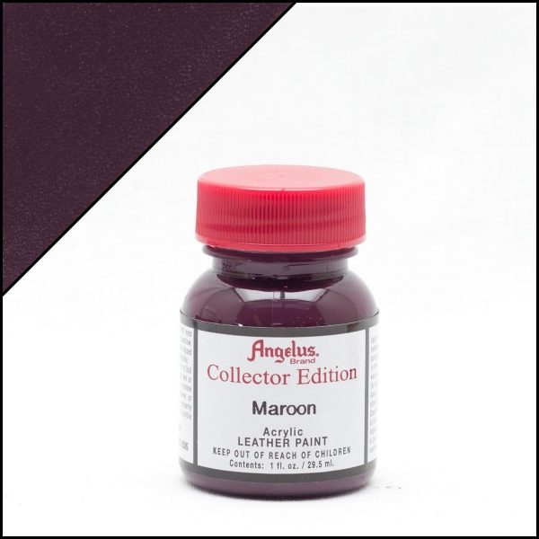 Темно-бордовая акриловая краска Angelus Collector Edition для кожи 1 oz (29 мл) — Maroon 336