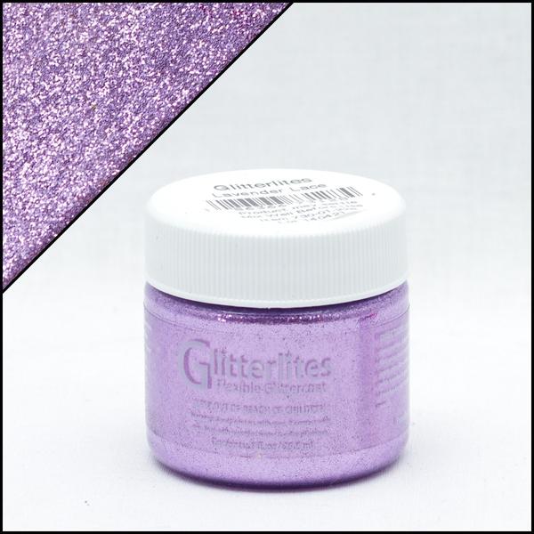 Светло-фиолетовая краска акрил с блёстками Angelus Glitter, глиттер — Lavender Lace 228