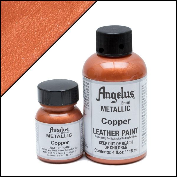 Медная краска металлик для обуви Angelus Metallic 1 oz — Copper 141