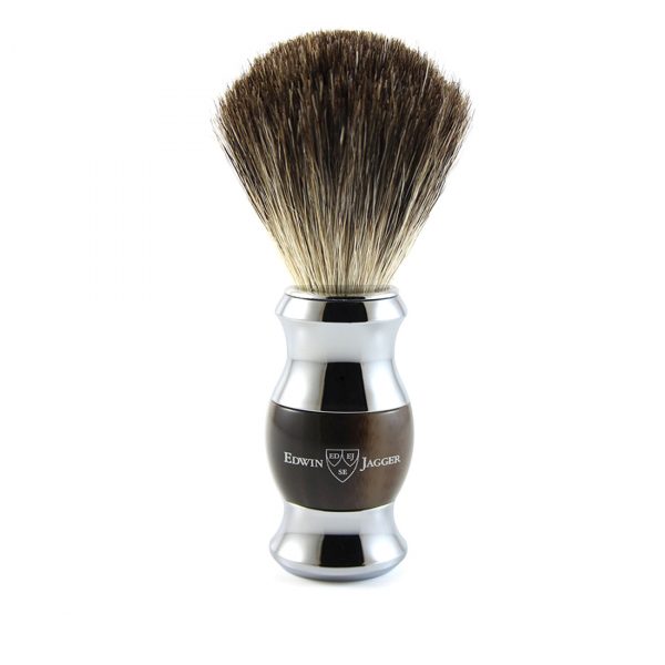 Помазок Edwin Jagger темно-коричневый барсучий ворс