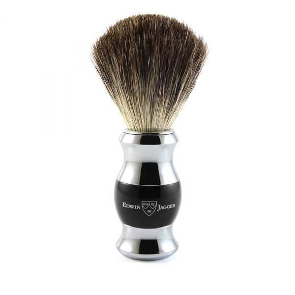 Помазок Edwin Jagger (81SB356CR) черная смола барсучий ворс