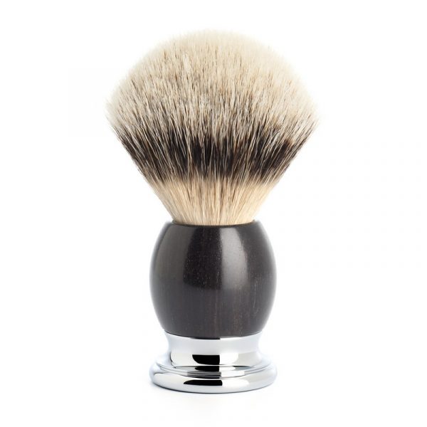 Помазок для бритья MUEHLE SOPHIST, барсучий ворс высшей категории Silvertip, африканское черное дерево, размер L