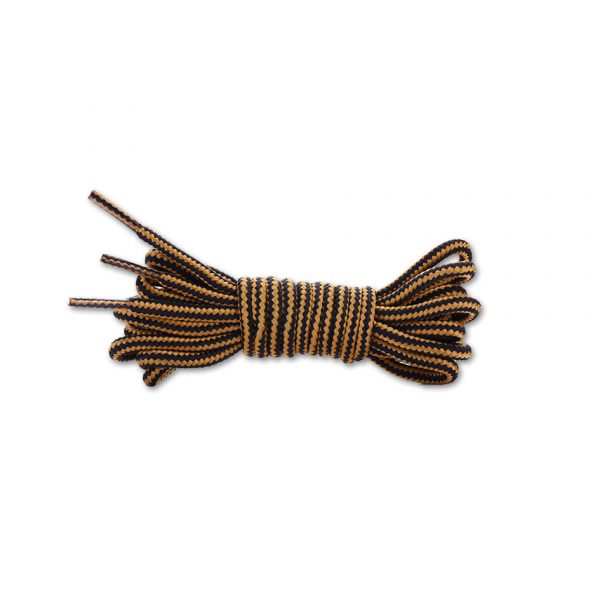 Круглые двухцветные шнурки 120см — Темно-коричневые