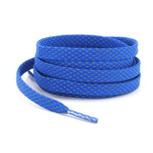 Светоотражающие шнурки плоские 120см — Голубые