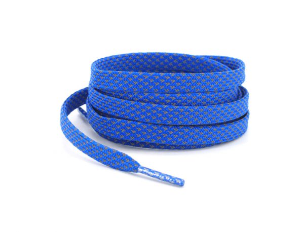 Светоотражающие шнурки плоские 120см — Голубые