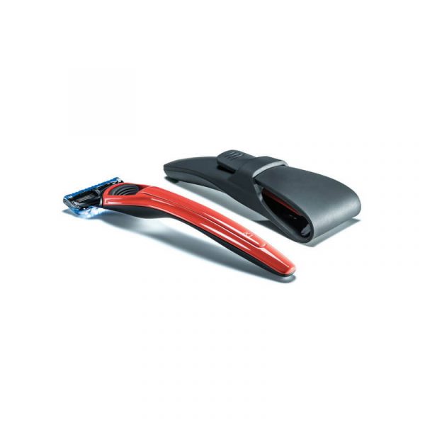 Дорожный набор для бритья Bolin Webb X1, бритва X1 красная, дорожный чехол