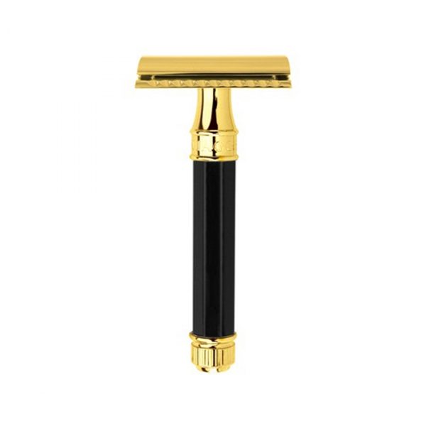 T-образный классический станок для бритья Edwin Jagger родий золото