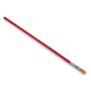 Кисть Красная Плоская №1