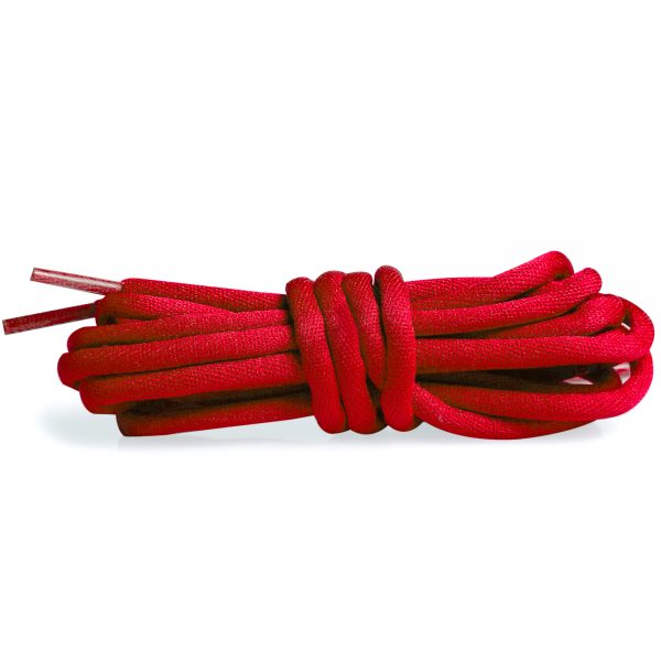 Шнурки круглые гладкие 120 см — Ярко-красный