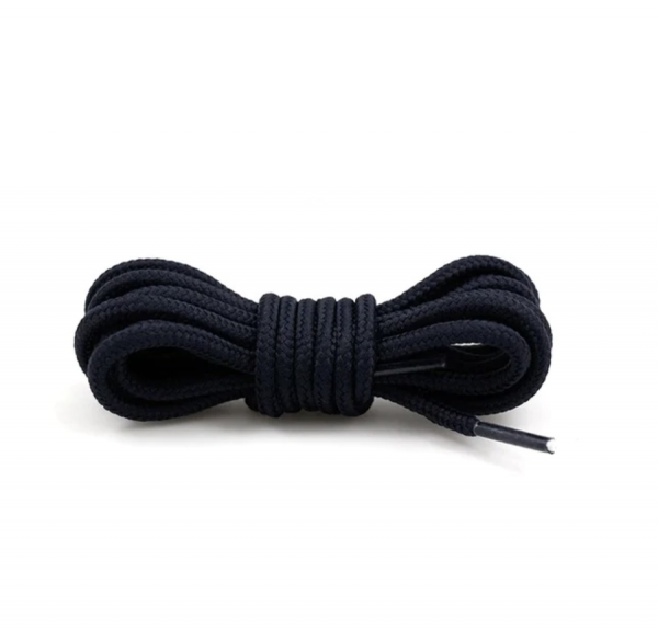 Шнурки круглые плетеные 120 см — Темно-синий