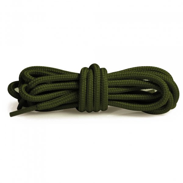 Шнурки круглые плетеные 120 см — Зеленый хаки