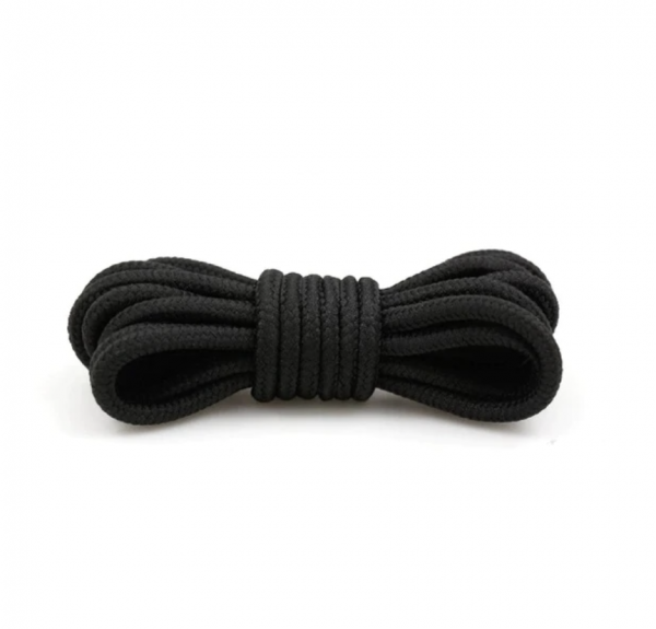 Шнурки круглые плетеные 150 см — Черный