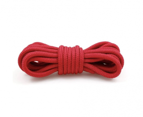 Шнурки круглые плетеные 150 см — Красный