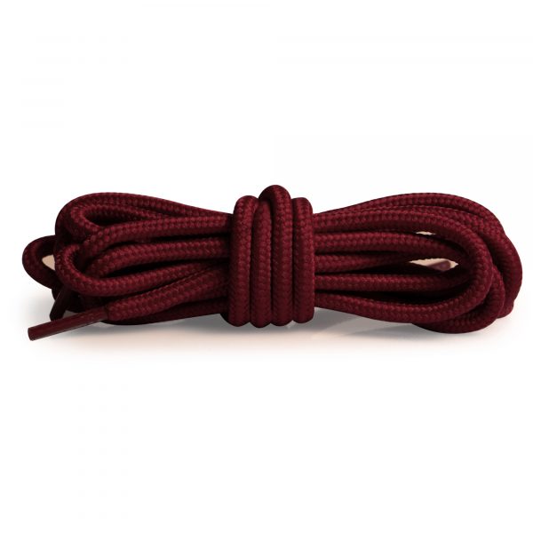 Шнурки круглые плетеные 150 см — Бордовые