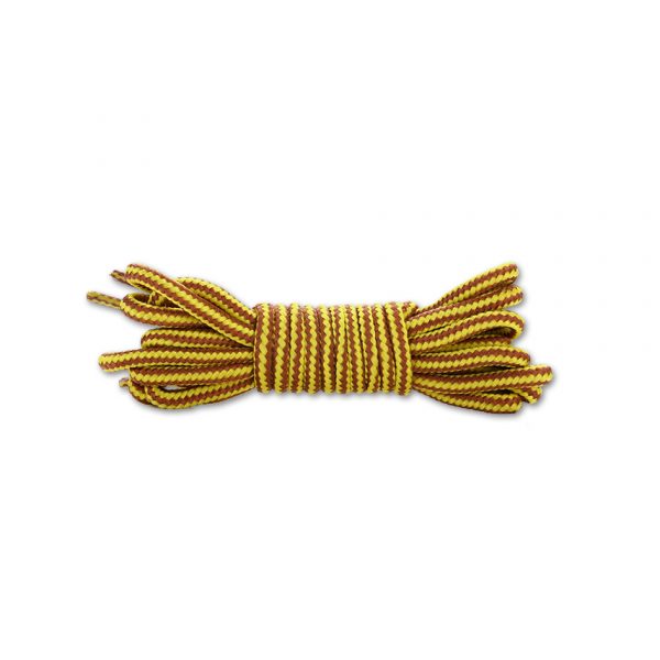 Шнурки круглые двухцветные 150 см — Ярко-желтые