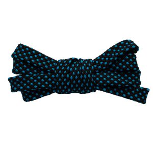 Шнурки двухцветные плоские черно-синие 100 см