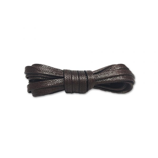 Шнурки плоские вощеные 90см — Темно коричневые