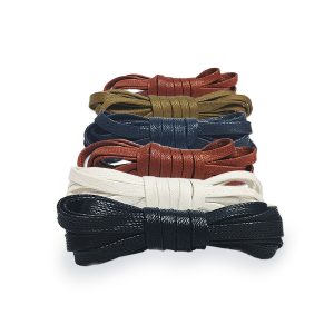 Шнурки плоские вощеные 100 см.