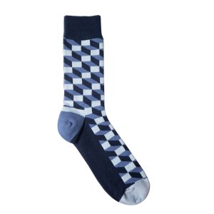 Носки мужские с геометрическим рисунком 07, хлопок+нейлон р. 41/46