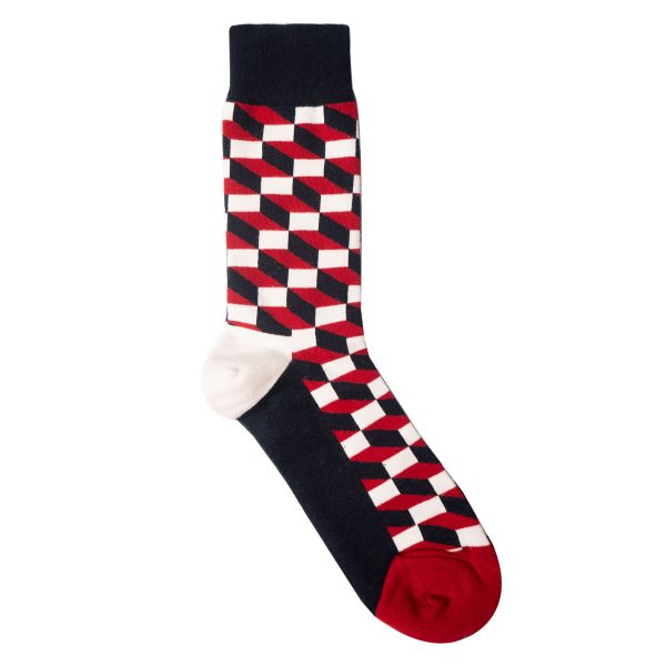 Носки мужские с геометрическим рисунком 09, хлопок+нейлон р. 41/46