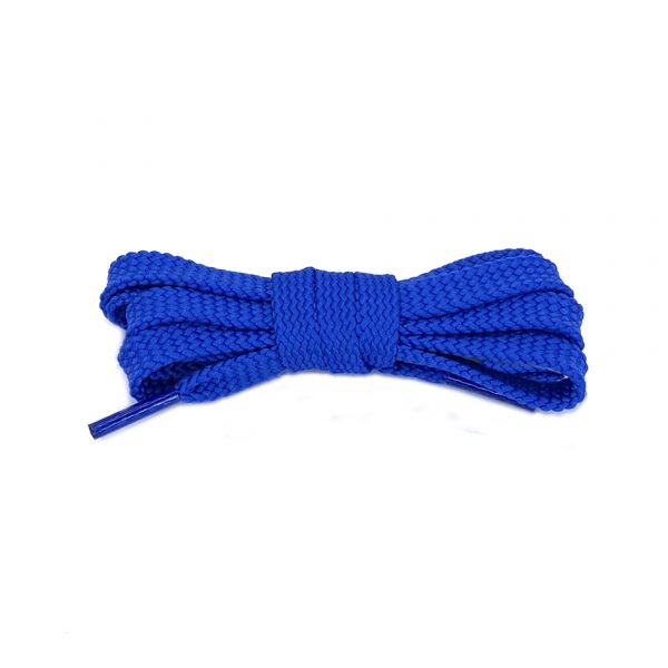Шнурки плоские широкие 120 см — Синие