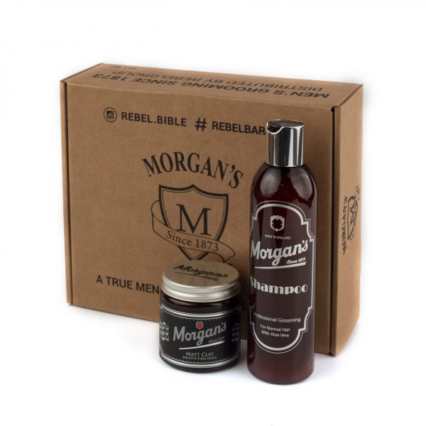 Подарочный набор шампунь + глина с кератином для укладки Morgan`s