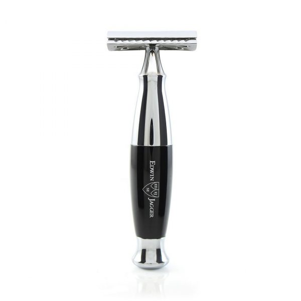 T-образный классический станок для бритья Edwin Jagger черная смола