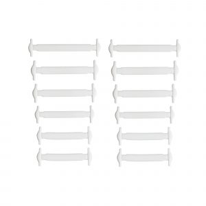 Силиконовые шнурки 16 шт, белые