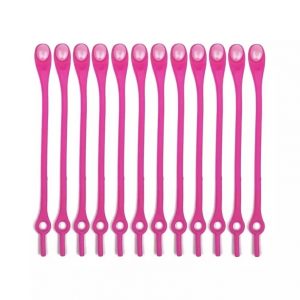 Силиконовые шнурки 12 шт, Розовые