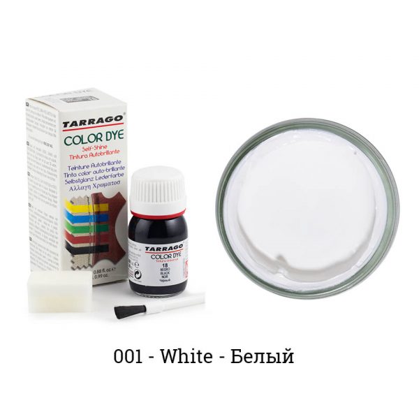 Белый краситель Tarrago Color Dye для гладкой кожи