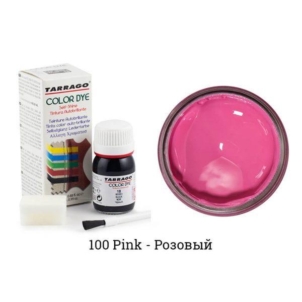 Краситель Tarrago Color Dye для гладкой кожи, розовая